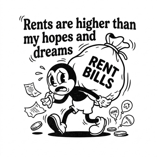 Rent Higher Than Hopes & Dreams - Aussie Housing T-Shirt